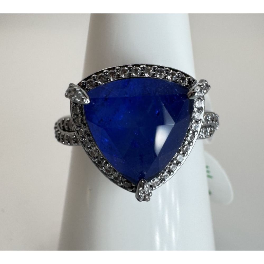 Bomb Party Ring Size 8 - RG83191 "Into The Glow" - Twilight Sapphire on Hematite